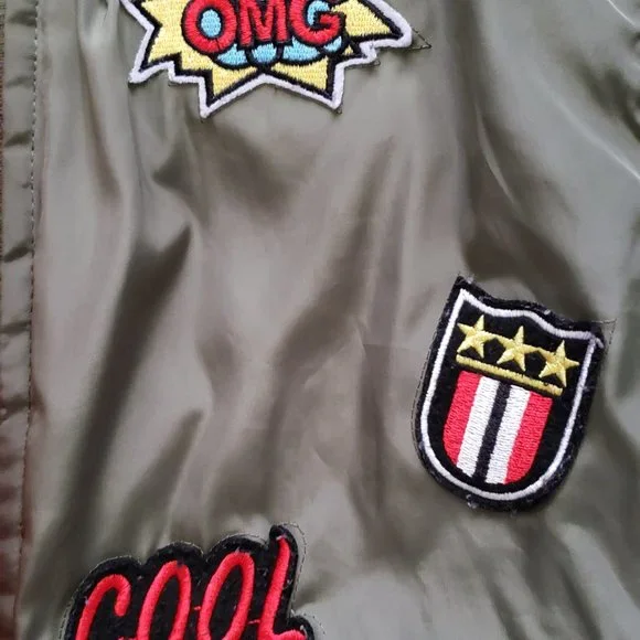 Pink Latte Girl’s Jacket Size: M (8/10) Army Green/Orange - Picture 6 of 9